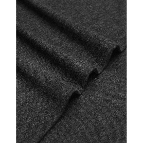 Women's Cardigan Ruffle Shawl Collar Open Front Cape Overcoat With Pockets Grey - Picture 5 of 5